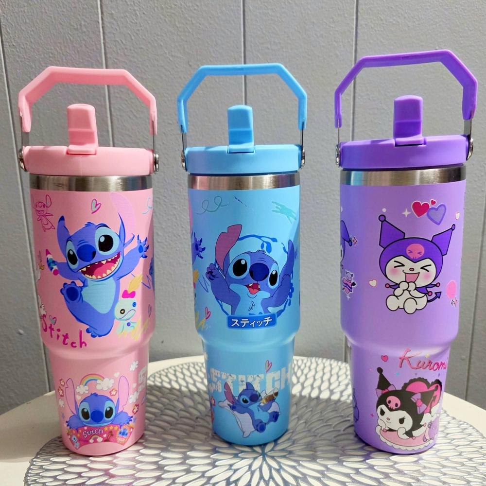 Stitch and Kuromi Kids Tumblers - Pink, Blue, Purple